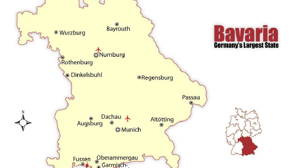 bajorország térkép Bajorország térkép és utazási útmutató