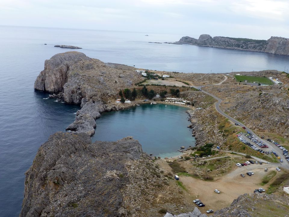 ロードスのギリシャの島にあるリンドス