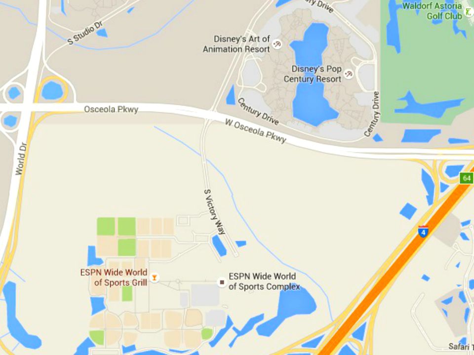 ウォルト ディズニー ワールドの公園とリゾートの地図