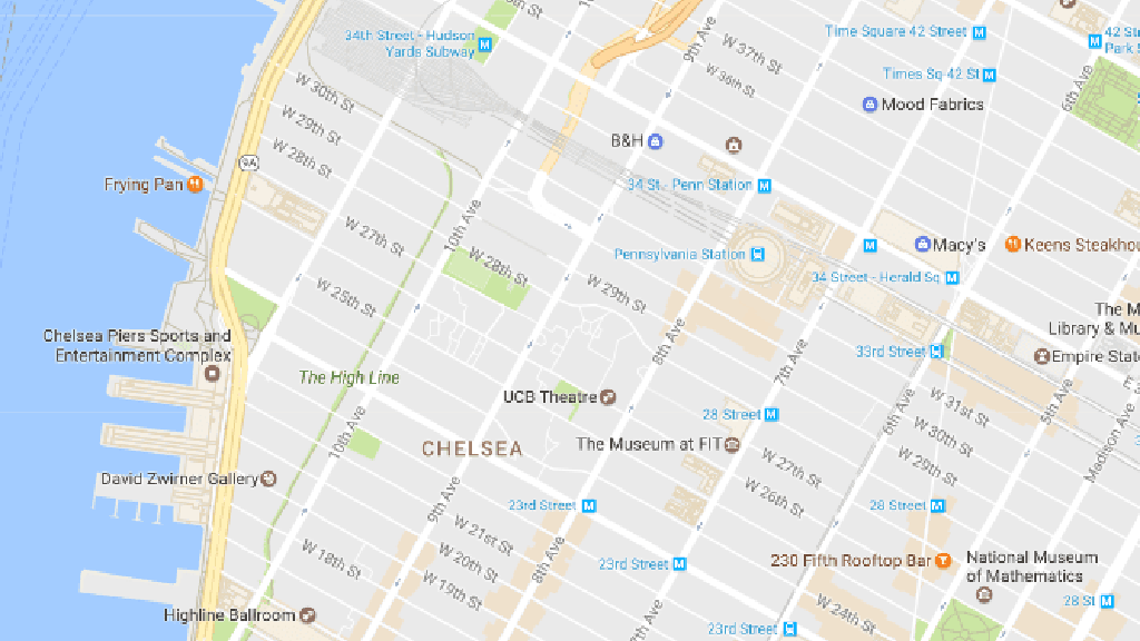 Chelsea Ja Garment District Neighborhood Map