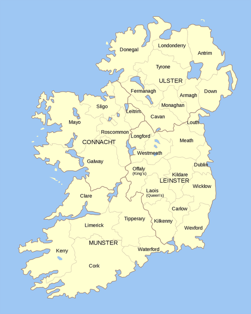 Leinster州の郡